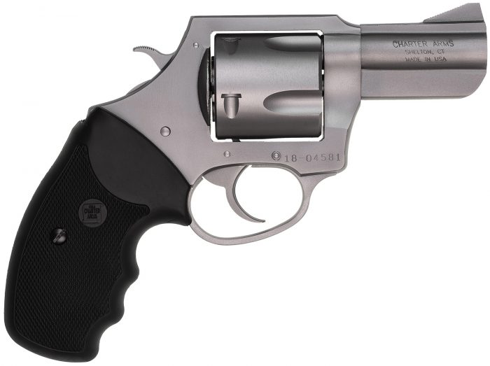 Charter Arms 74530 Bulldog  Extra Large 45 Colt (LC), 5 Shot 2.50" Matte Stainless Steel Barrel, Cylinder & Frame w/Black Finger Grooved Rubber Grip