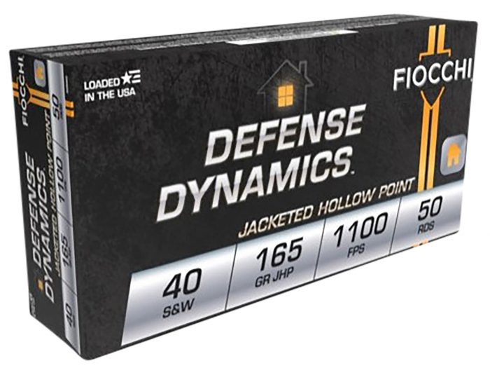 Fiocchi 40SWC Defense Dynamics  40S&W 165gr Jacketed Hollow Point 50 Per Box/20 Case