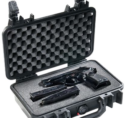 Pelican 1170000110 Protector Case Black Polypropylene Holds Handgun