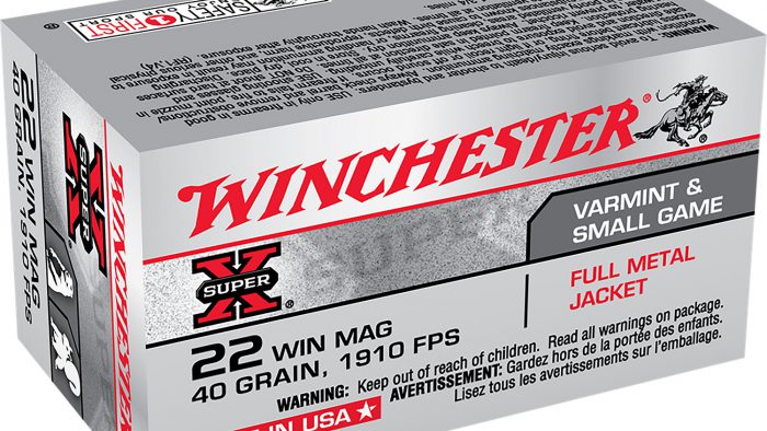 Winchester Ammo X22M Super X  22WMR 40gr Full Metal Jacket 50 Per Box/40 Case