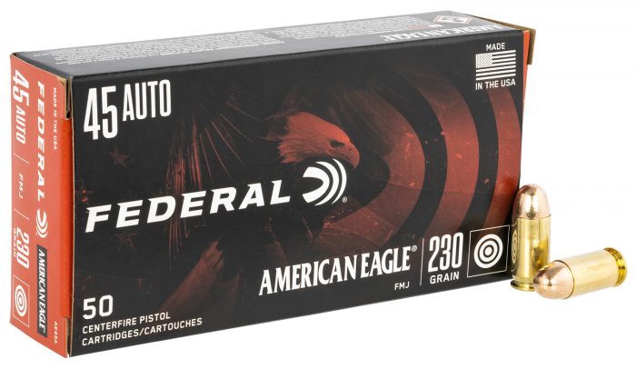 Federal AE45A American Eagle Handgun 45ACP 230gr Full Metal Jacket 50 Per Box/20 Case