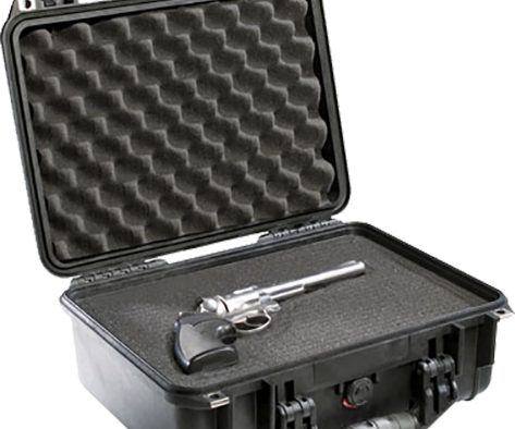 Pelican 1450000110 Protector Case Black Polypropylene Holds Handgun