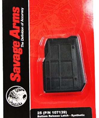 Savage Arms 55222 25  4rd 22 Hornet Black Polymer