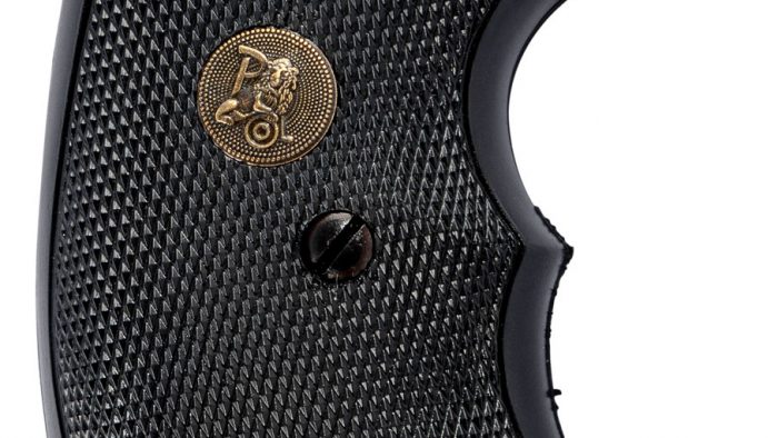 Pachmayr 03250 Gripper Grip Checkered Black Rubber with Finger Grooves for S&W J Frame with Square Butt