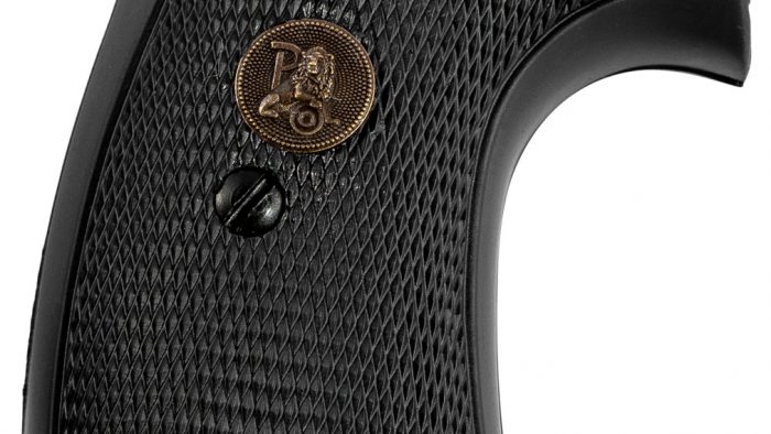 Pachmayr 03270 Compact Grip Checkered Black Rubber for S&W K/L Frame with Round Butt
