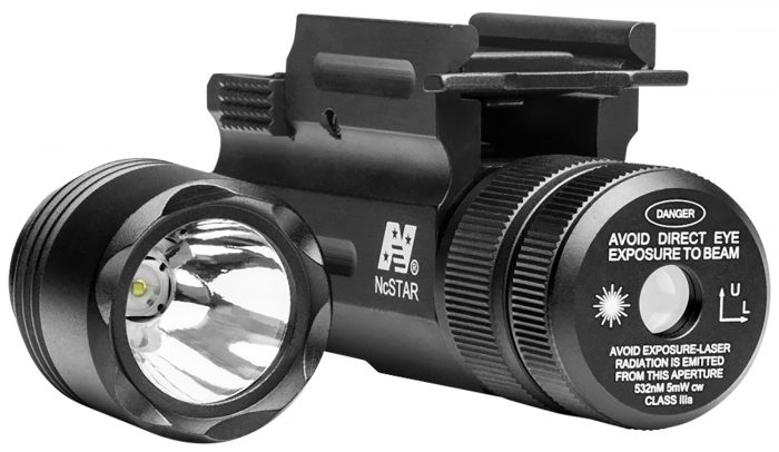 NcStar AQPTFLG Flashlight & Green Laser Combo  Black Anodized 150 Lumens White Light Cree LED
