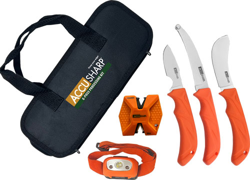 ACCUSHARP 6-PIECE PROCESSING - KIT W/SHARPENER & HEADLAMP