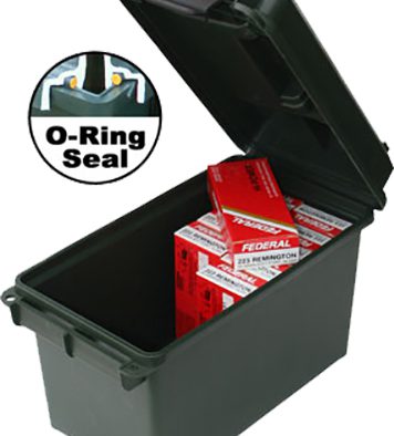 MTM Case-Gard AC50C11 Ammo Can  50Cal Rifle Forest Green Polypropylene