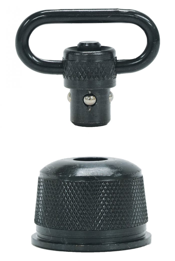 GrovTec US Inc GTSW296 Mag Cap  Shotgun 1" Push Button Black Oxide Remington 870 Express 12 Gauge Steel