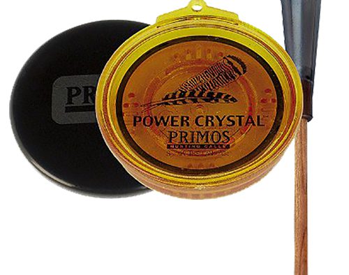 Primos 217 Power Crystal Turkey Friction Call Turkey Hen Sounds Attracts Turkeys Multi Color Crystal/Wood