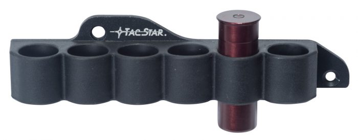 TacStar 1081210 SideSaddle Slimline Mossberg 500/590 12 Gauge 6rds Black Polymer w/Aluminum Mounting Plate