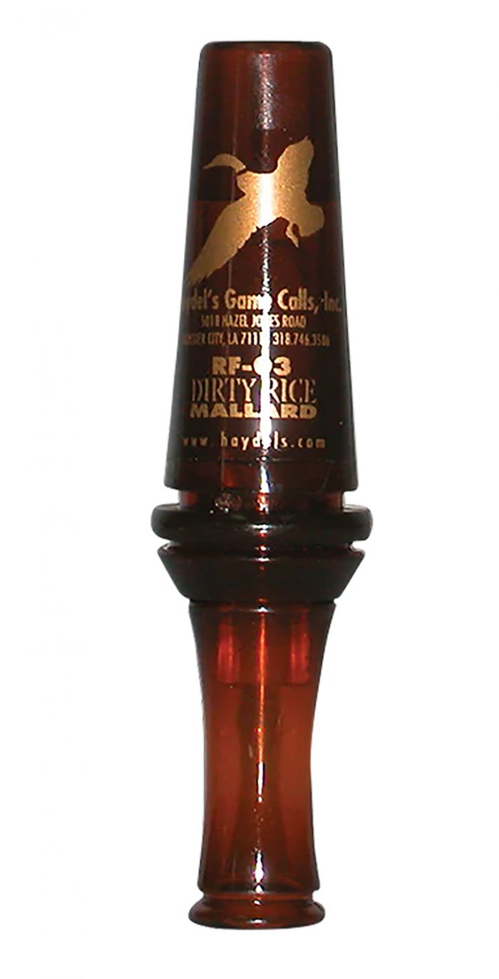 Haydel's Game Calls RF03 Dirty Rice  Open Call Double Reed Mallard Sounds Attracts Ducks Brown Plastic
