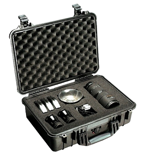 Pelican 1500000110 Protector Case Black Polypropylene Holds Handgun