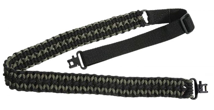 Outdoor Connection PCS80569 Paracord Sling 1" W x 43" L Adjustable Black w/Green Accents for Rifle/Shotgun