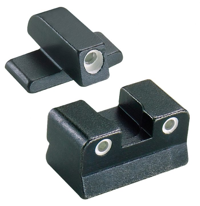 Trijicon 600049 Bright & Tough Night Sights  Green/Tritium White Outline Front Sight-Green/Tritium White Outline Rear Sight Beretta 92A1/96A1