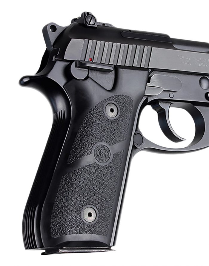 Hogue 99010 Grip Panels  Black Rubber for Taurus PT-92, PT-99