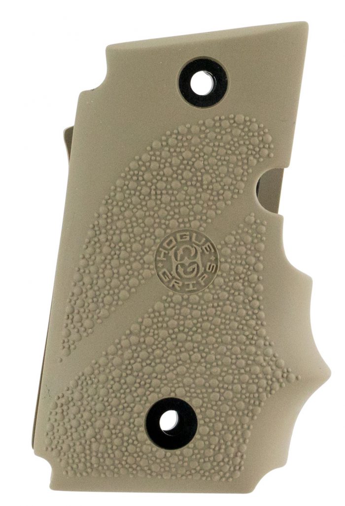 Hogue 98083 Rubber Grip  Flat Dark Earth with Finger Grooves for Sig P938 with Ambidextrous Safety