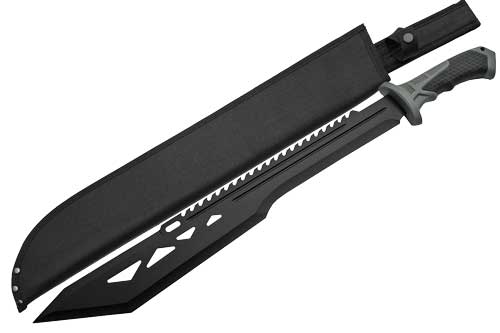 SZCO RITE EDGE 20" MACHO - MACHETE BLACK W/SHEATH 25" OAL
