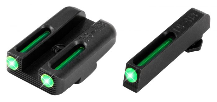 TruGlo TG131GT1A TFO  Green/Tritium/Fiber Optic Front Sight-Green/Tritium/Fiber Optic Rear Sight Glock 42/43