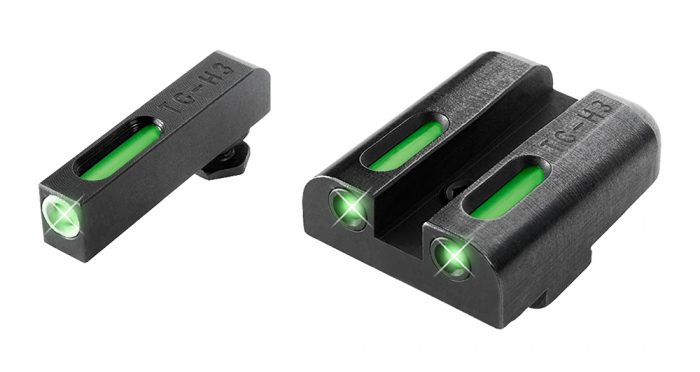TruGlo TG13GL2A TFX  Black | Green Tritium & Fiber Optic White Outline Front Sight Green Tritium & Fiber Optic Rear Sight