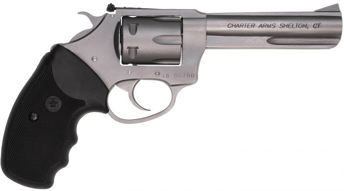 Charter Arms 72242 Pathfinder Target 22 LR, 8 Shot 4.20" Matte Stainless Steel Barrel & Cylinder, Anodized Aluminum Frame w/Black Finger Grooved Rubber Grip, Exposed Hammer