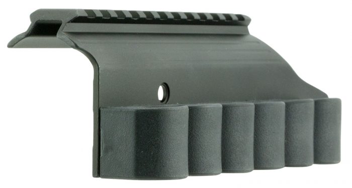 TacStar 1081029 SideSaddle Rail Mount Mossberg 500/590 12 Gauge 6rds Black Aluminum