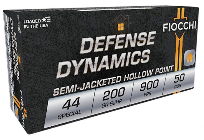 Fiocchi 44SA500 Defense Dynamics  44S&WSpl 200gr Semi Jacketed Hollow Point 50 Per Box/10 Case