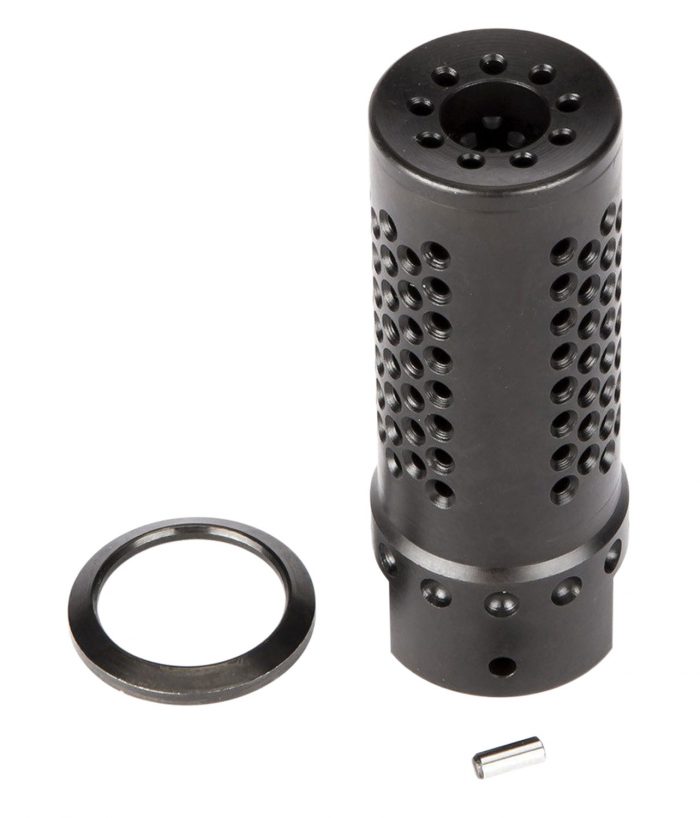Spikes Tactical SBV1019 Dynacomp Extreme Muzzle Brake Black Nitride 416R Stainless Steel with 5/8"-24 tpi Threads & 2.25" OAL for 308 Win