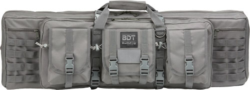 BULLDOG 43" 2 GUN TACTICAL CSE - 3 LARGE ACCESSORY POCKETS GREY