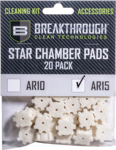 BREAKTHROUGH AR-15 STAR - CHAMBER PAD 20 PK W/ 8-32 ADTR