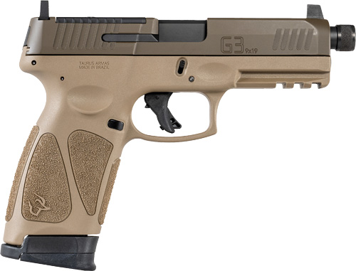 TAURUS G3 9MM 10-SHOT OPTICS - READY 4.5" THREADED BBL FDE