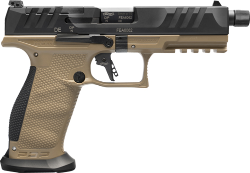 WALTHER PDP OR PRO SD 9MM 5.1" - 18-SHOT TAN POLYOMER FRAME