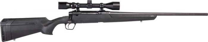 SAVAGE AXIS XP 22-250 20" - THREADED W3-6X40 BLACK/BLACK