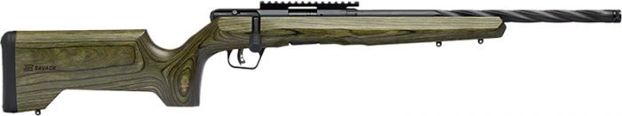 SAVAGE B17 TIMBER TACTICAL - 17HMR 18" BLACK/GREEN LAMINATE