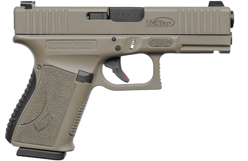 TRISTAR APOC 9MM 15RND FDE - W/FIBER OPTIC SIGHTS