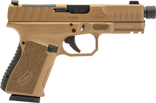 TRISTAR APOC PRO 9MM 4.5" 15RD - FDE THREADED OPTICS READY