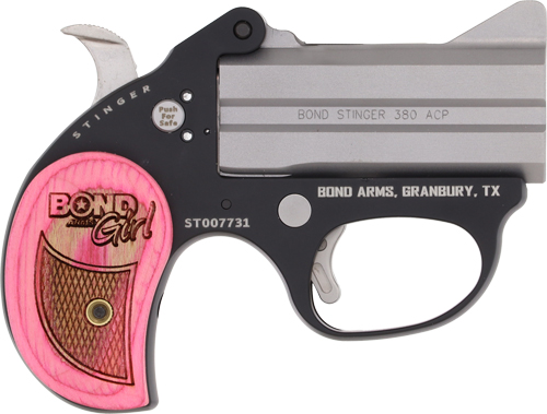 BOND ARMS GIRL STINGER 380ACP - 3" BBL STAINLESS PIND WOOD GR