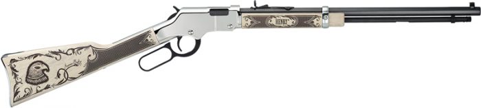 HENRY H4 SILVER AMERICAN EAGLE - 22S/L/LR 20" OCTAGON WALNUT