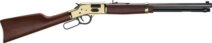 HENRY H6 BIG BOY BRASS 45LC - SIDE GATE 20" OCTAGON WALNUT