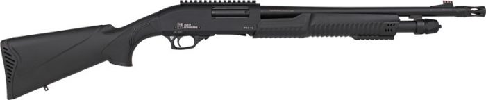 IVER JOHNSON PUMP 12GA 3" 18" - MUZZLE BRAKE BLUED SYNTHETIC