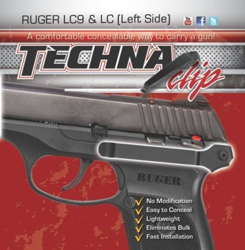 TECHNA CLIP HANDGUN RETENTION - CLIP RUGER LC9/LC380 LEFT