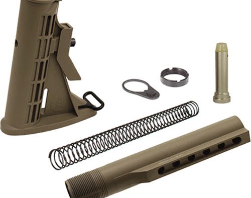 UTG STOCK ASSEMBLY AR-15 FDE - 6 POSITION MIL-SPEC