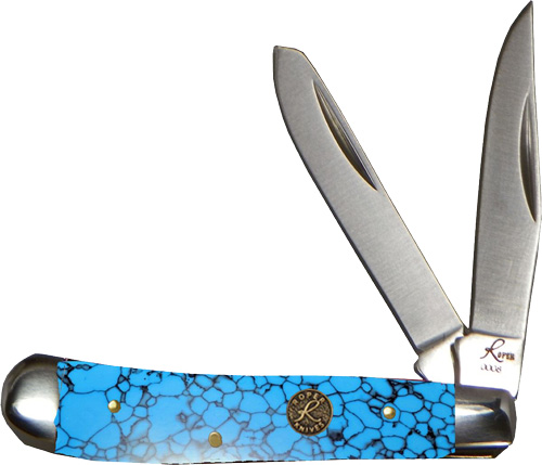 ABKT ROPER SERIES STONE PEANUT - PEANUT 2-BLADE TURQUOISE