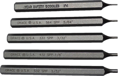 GRACE USA STARTER SHORT PIN - PUNCH SET STEEL 5PC