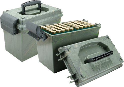 MTM AMMO BOX SHOTSHELL DRY BOX - 20GA UP TO 3" 100RDS CAMO
