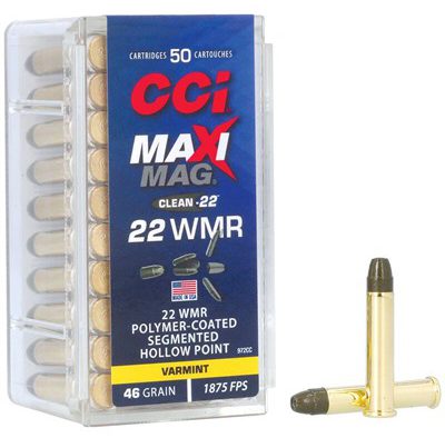 CCI 972CC Maxi-Mag Rimfire 22 WMR 46 gr Segmented Hollow Point 50 Per Box/ 40 Cs